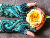 Knitting and so on Swirl Wristwarmers